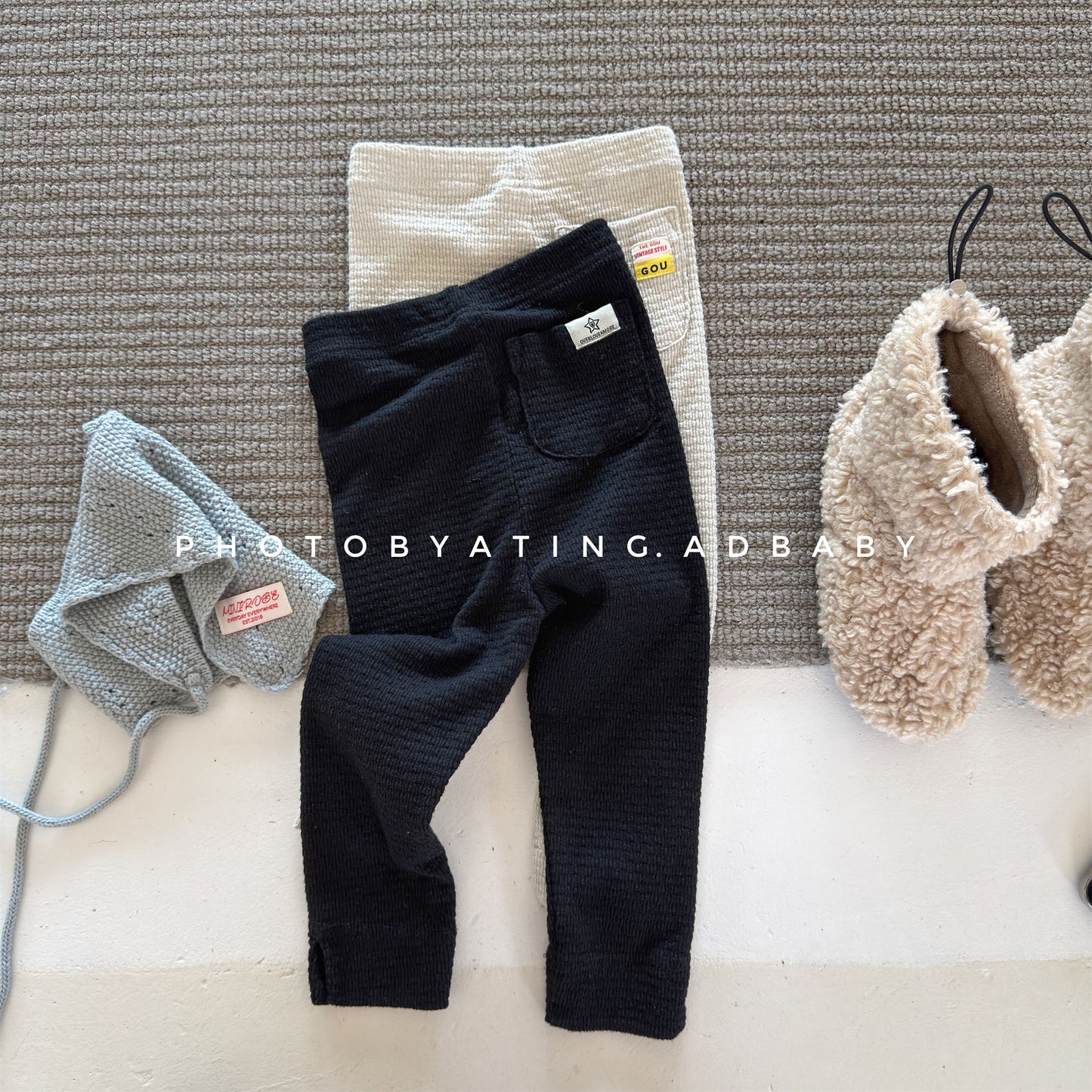 Kids' High-Waist Back Pocket Leggings Pants [mh0014051]