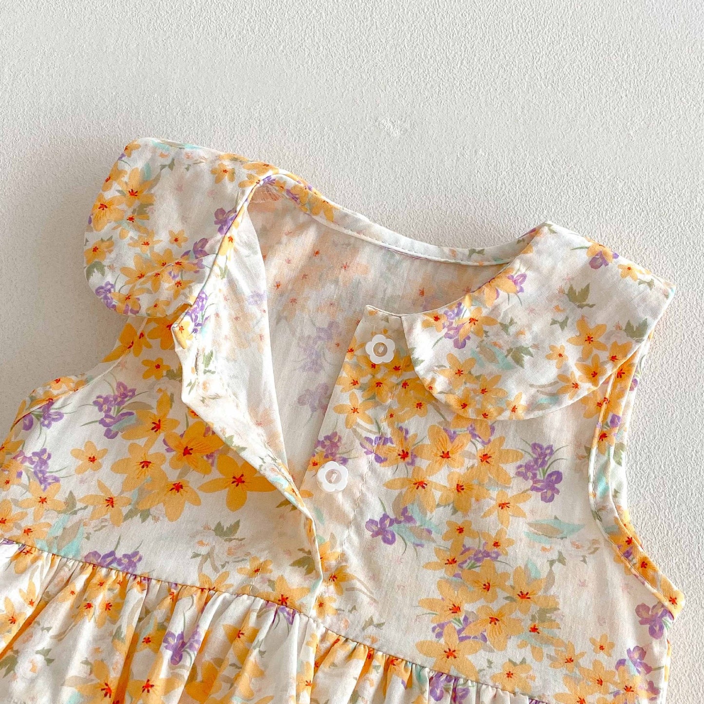 Floral Tiered Ruffle Sleeveless Romper 小花柄 ノースリーブロンパース【mh0013439】