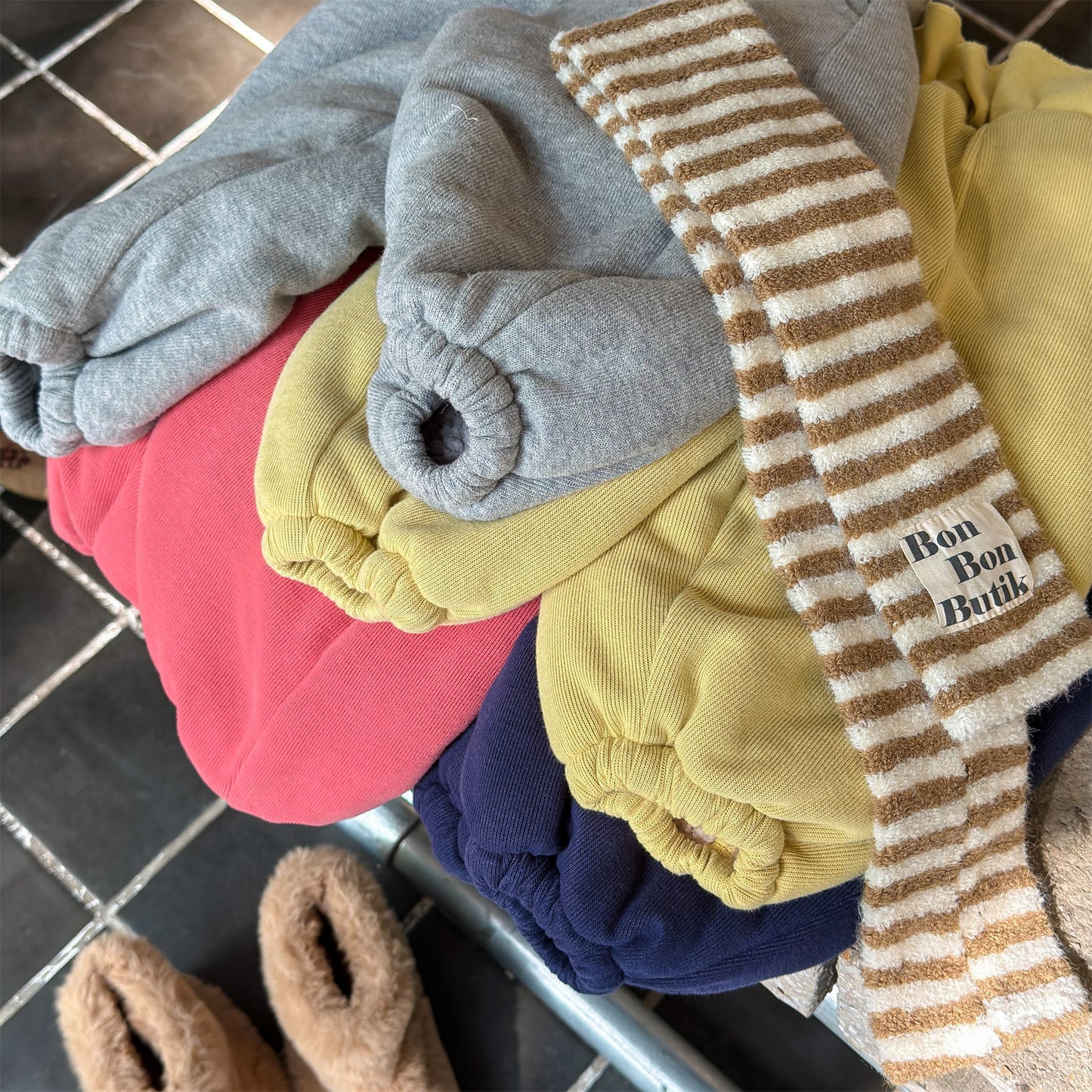 ハートポケットスウェットパンツ ジョガーパンツ 裏起毛【mh0011925】