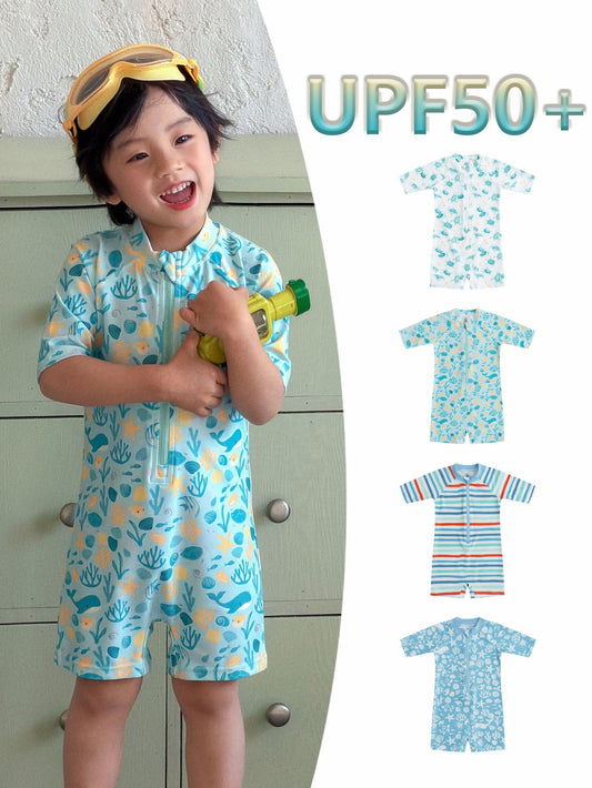 UPF50+ Printed Short Sleeve Swimsuit mh0012589
