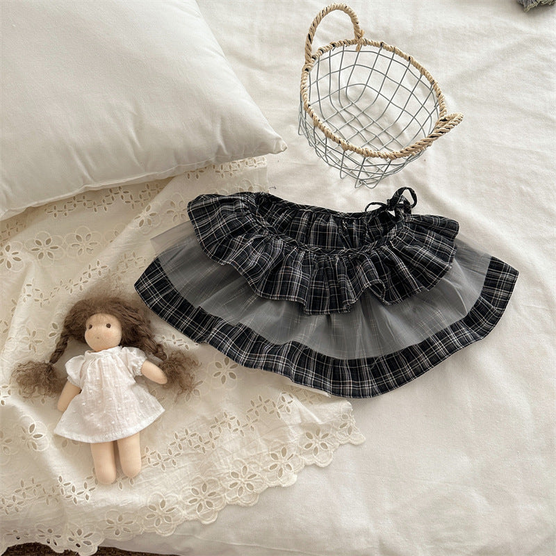 -チェックチュールレイヤードミニスカート【mh0011268】 - mamahalo shop - スカート -  べビー服 - 子供服 - 男の子 - 女の子