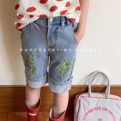 Graphic Denim Shorts ワークデニム ハーフパンツ【mh0013222】