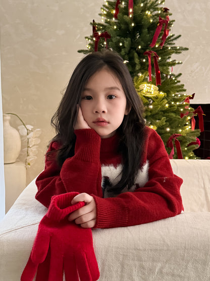 ニットセーター スノーマン 雪だるまモチーフ クリスマス【mh0011867】