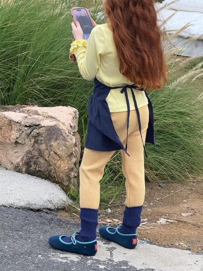 リブレギンスパンツ 厚手 シンプル ベーシック【mh0011760】