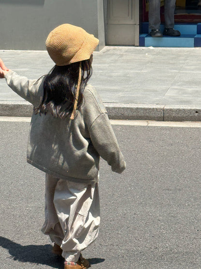 -ニットVネックシンプルカーディガン【mh0011028】 - mamahalo shop - カーディガン・パーカー -  べビー服 - 子供服 - 男の子 - 女の子