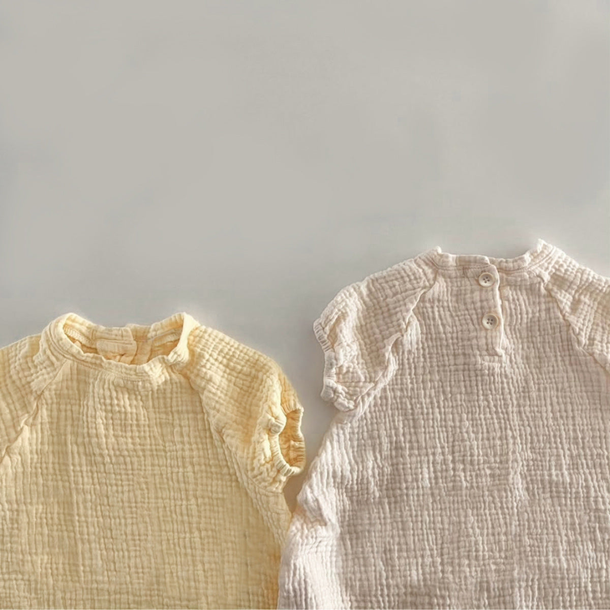 Short Sleeve Gauze Romper コクーン 半袖ロンパース【mh0013507】