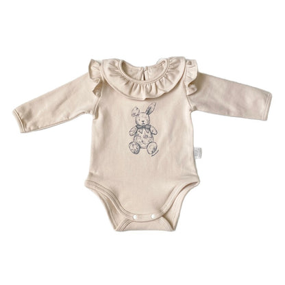 Rabbit Print Ruffle Romper うさぎ プリント ロンパース【mh0012502】