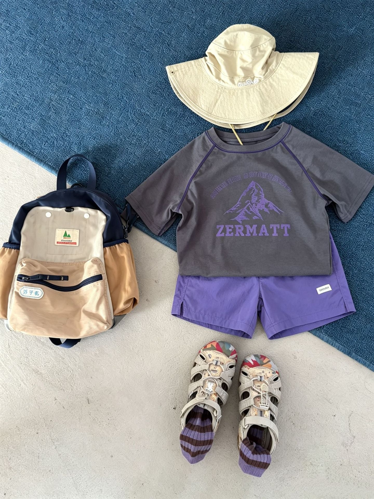 Mountain Outdoor Quick-dry Color-block comfortable T-shirt ラグラン 半袖Tシャツ【mh0013313】