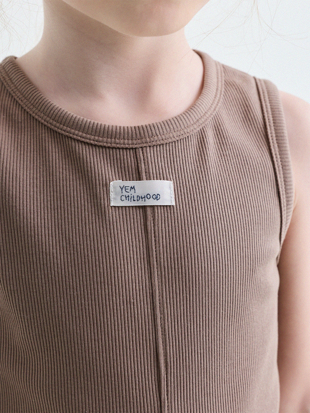 Ribbed Cotton Tank Top センターシーム ノースリーブトップス【mh0013190】