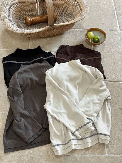 Kids' Stitch Mock Neck Long-Sleeve T-Shirt [mh0014793]