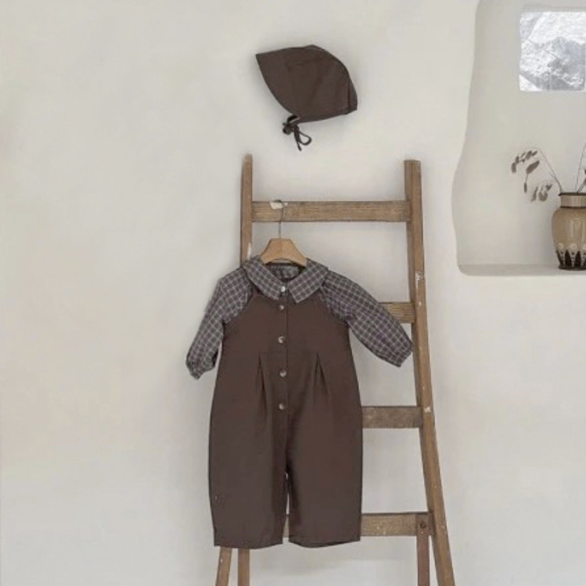 Single Breasted Baby Jumpsuit サロペット ロンパース【mh0012500】