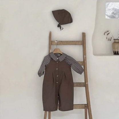 Single Breasted Baby Jumpsuit サロペット ロンパース【mh0012500】