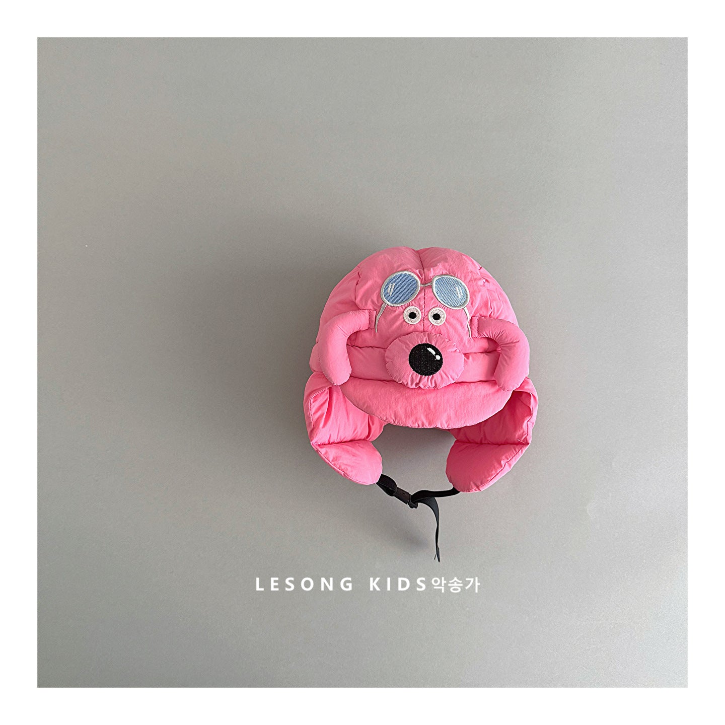 キッズ帽子 犬 ドッグ アップリケ 耳当て付き フライトキャップ【mh0011832】