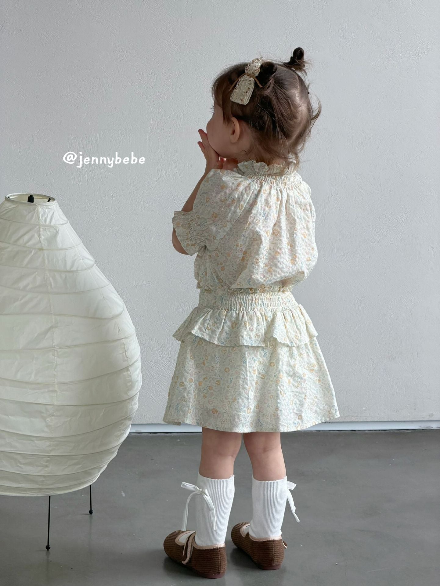 Floral Cotton Blouse Culottes Set