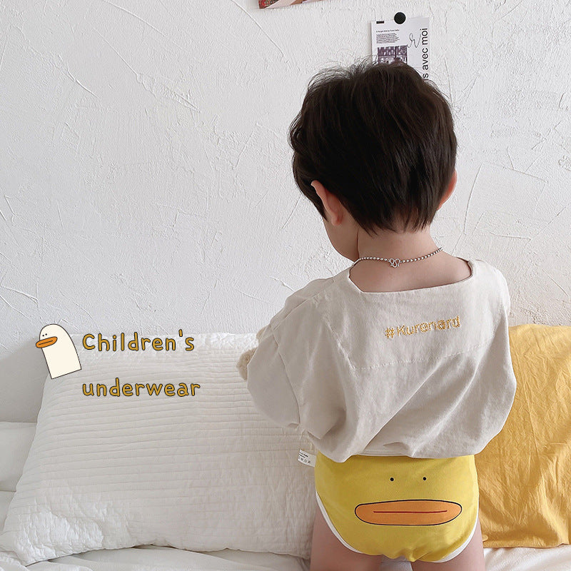 Animated Duck Print Comfy Briefs ダック ショーツ 3枚セット【mh0013557】