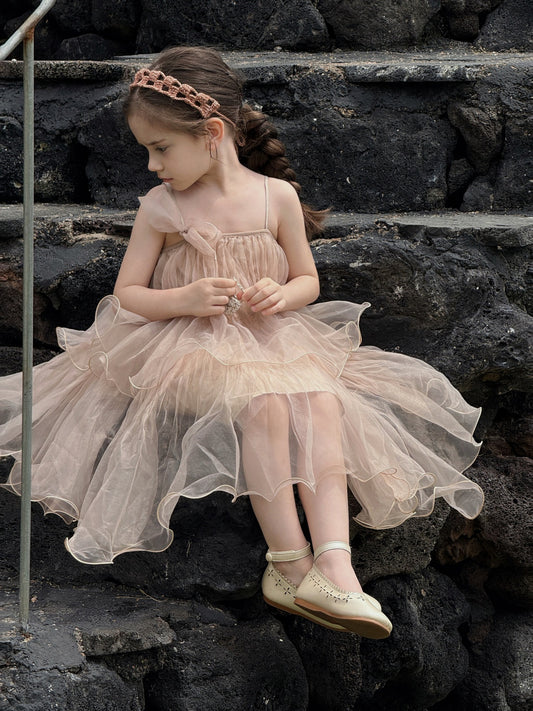 Spaghetti Strap Tulle Princess Dress チュール キャミソールワンピース【mh0013411】