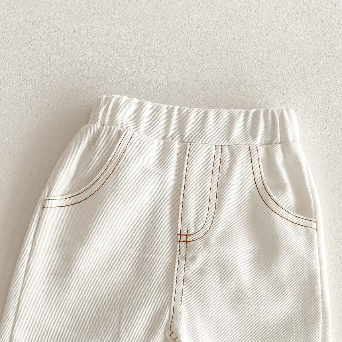 -デニムパンツウエストゴム長ズボンシンプルボトムス【mh0010917】 - mamahalo shop - ロングパンツ・スウェットパンツ -  べビー服 - 子供服 - 男の子 - 女の子