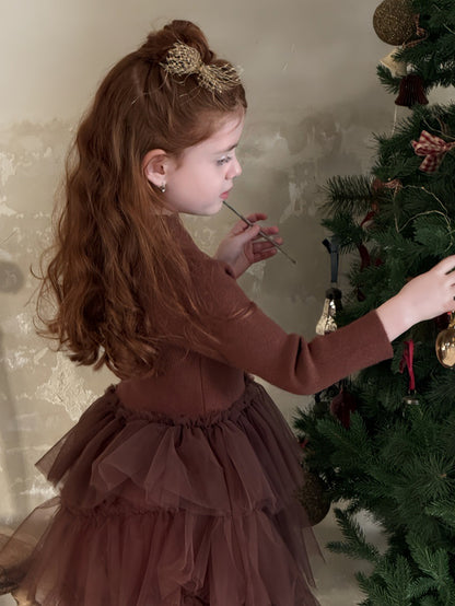 長袖ワンピース チュチュパフュースカート バレリーナドレス【mh0011895】