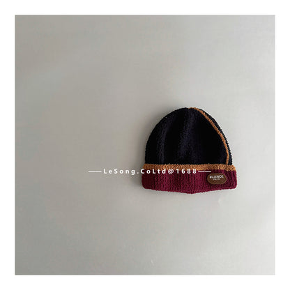 キッズ帽子 カラーブロック ニットキャップ ビーニー【mh0011810】