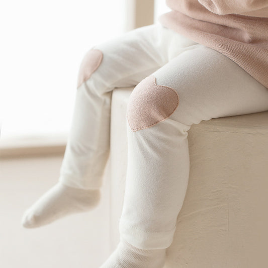 Heart Patch Cotton Leggings