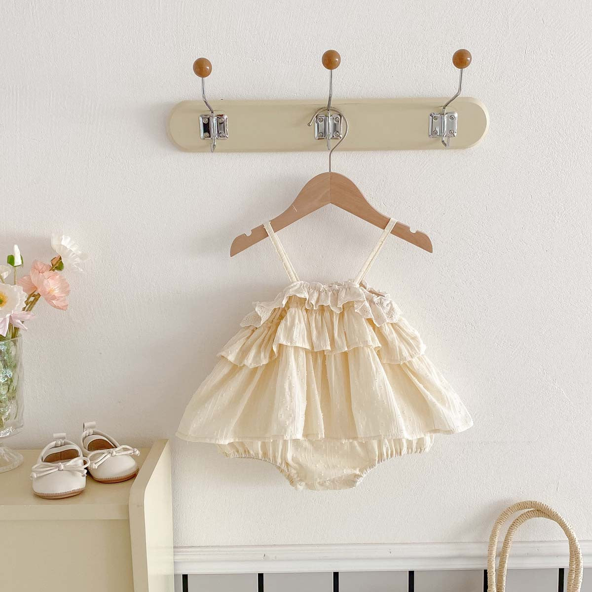 -ティアードフリルキャミソールロンパース【mh0010345】 - mamahalo shop - ノースリーブロンパース -  べビー服 - 子供服 - 男の子 - 女の子