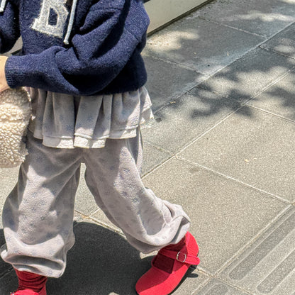 -ビッグフリルスカート付きボアパンツ フリースパンツ【mh0010817】 - mamahalo shop - ロングパンツ・スウェットパンツ -  べビー服 - 子供服 - 男の子 - 女の子