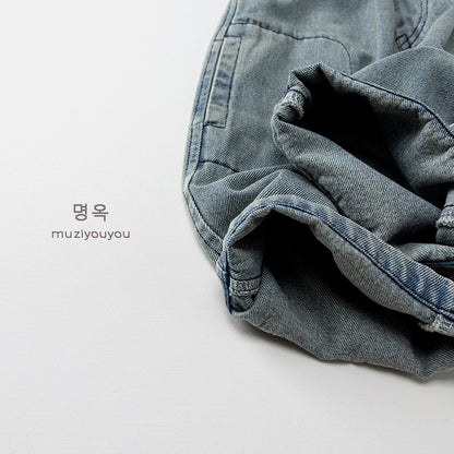 -ルーズデニムカーゴハーフパンツ【mh0010860】 - mamahalo shop - デニムパンツ -  べビー服 - 子供服 - 男の子 - 女の子