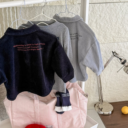 -コーデュロイシャツジャケット シャツコート【mh0010804】 - mamahalo shop - 長袖シャツ・ブラウス -  べビー服 - 子供服 - 男の子 - 女の子