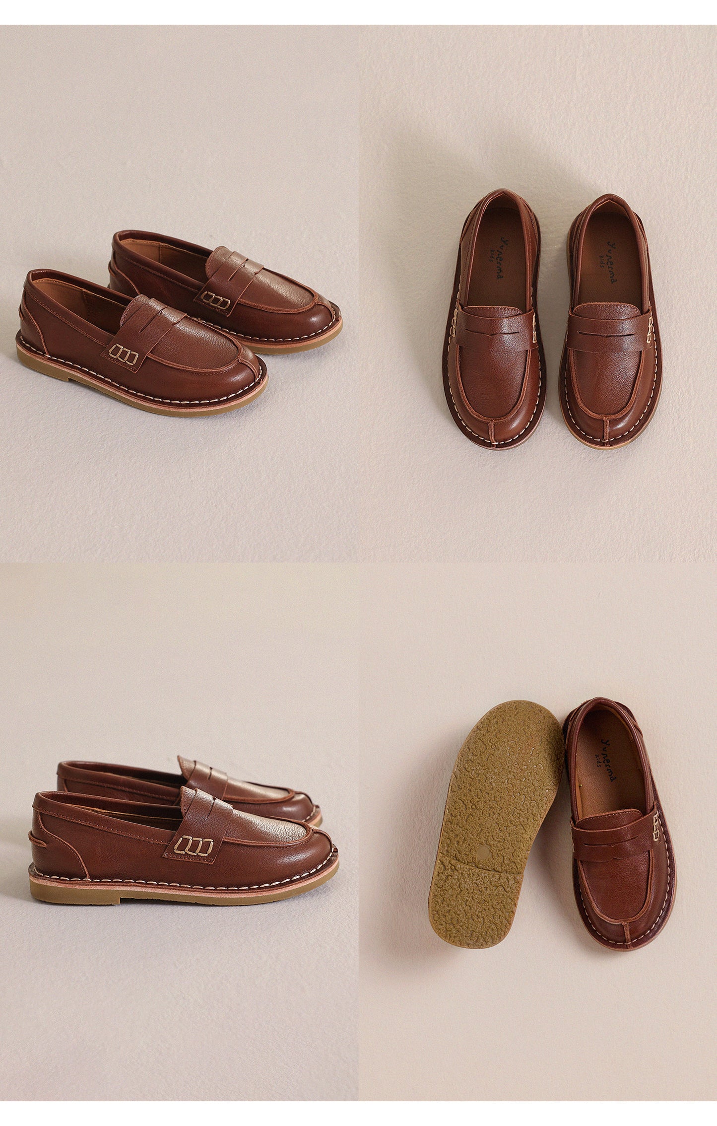 Kids' Junior Slip-on Leather Loafers [mh0013975]