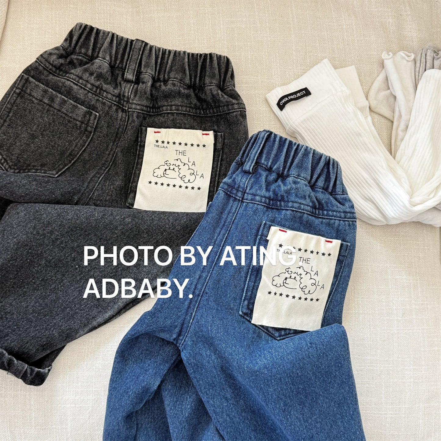 -キャラクタープリントポケットデニムパンツ ワイドパンツ【mh0010808】 - mamahalo shop - デニムパンツ -  べビー服 - 子供服 - 男の子 - 女の子