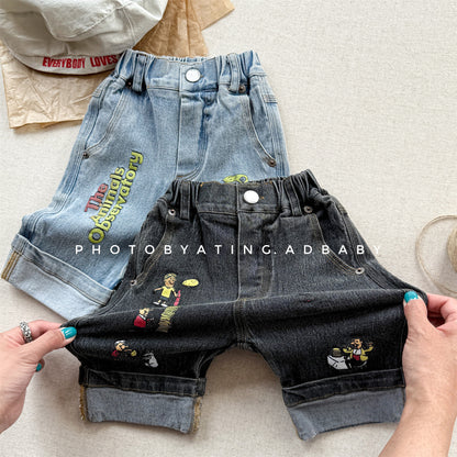 Graphic Denim Shorts ワークデニム ハーフパンツ【mh0013222】
