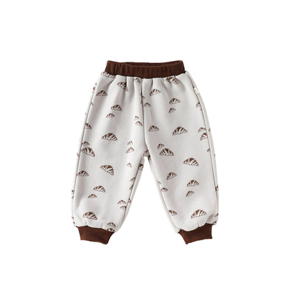 ジャケット/パンツ 厚手裏起毛 ジャージ パンブレッドプリント【mh0011717】