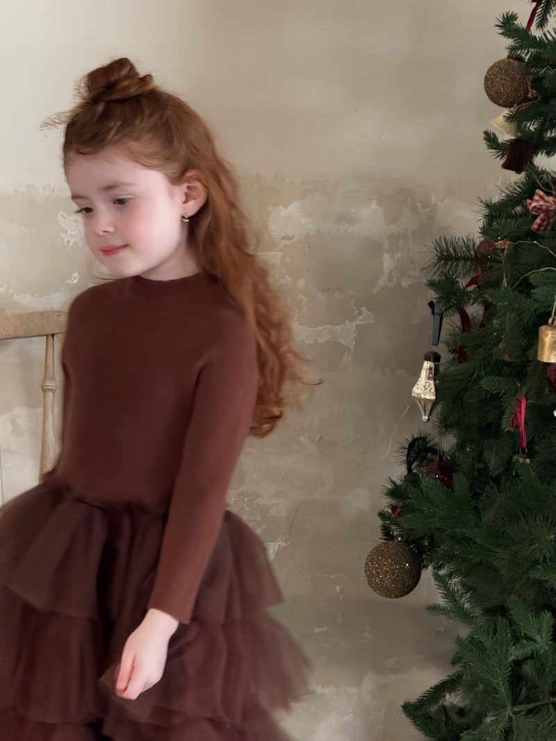 長袖ワンピース チュチュパフュースカート バレリーナドレス【mh0011895】