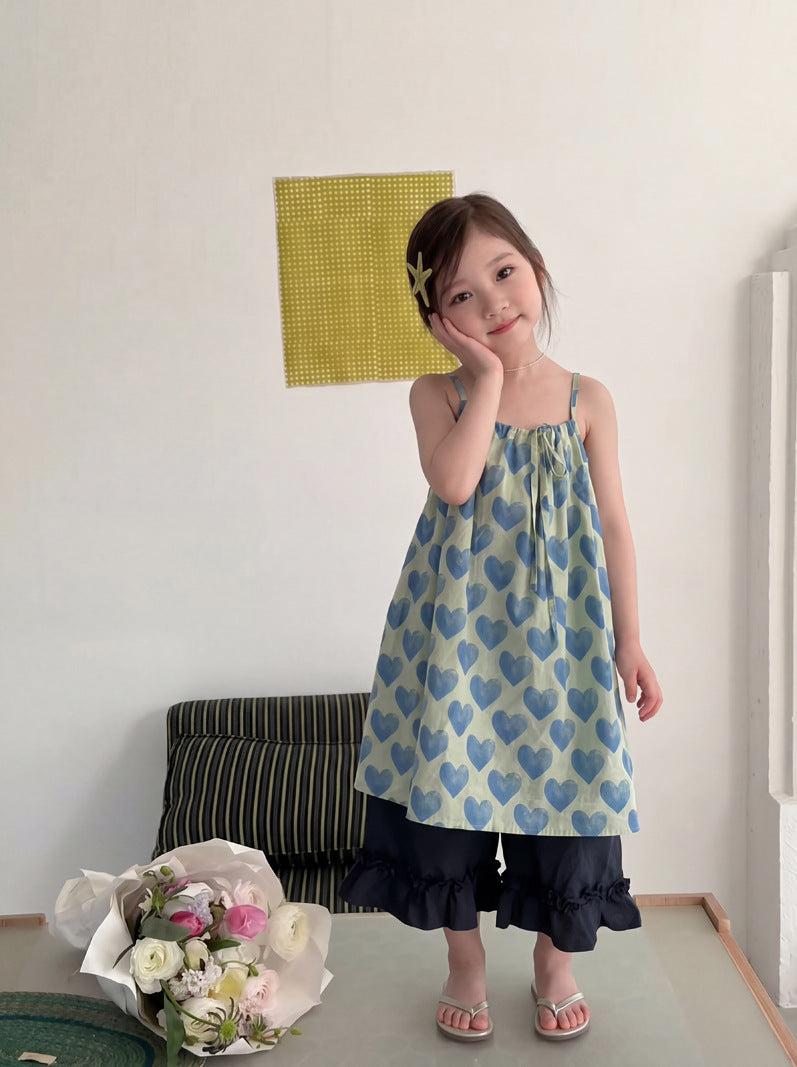 Heart Print Camisole Dress ハート柄 キャミワンピース【mh0013119】
