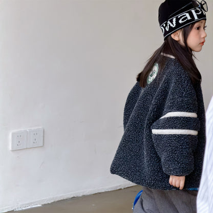 ボアフリースジャケット ダブルライン ジップアップ ボアブルゾン【mh0011903】