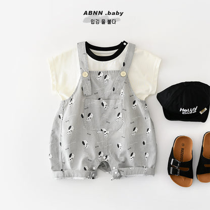 Puppy Graphic Overalls