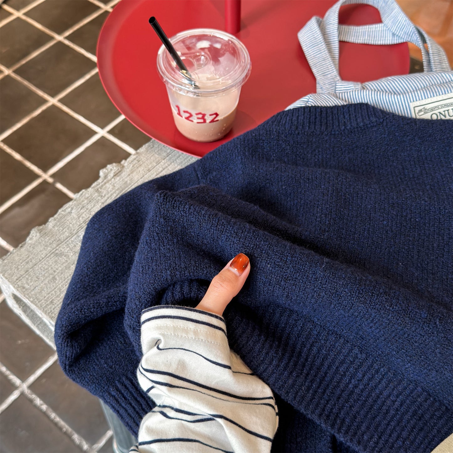 ニットカーディガン 厚手 カラフルスター 星 セーター【mh0011921】