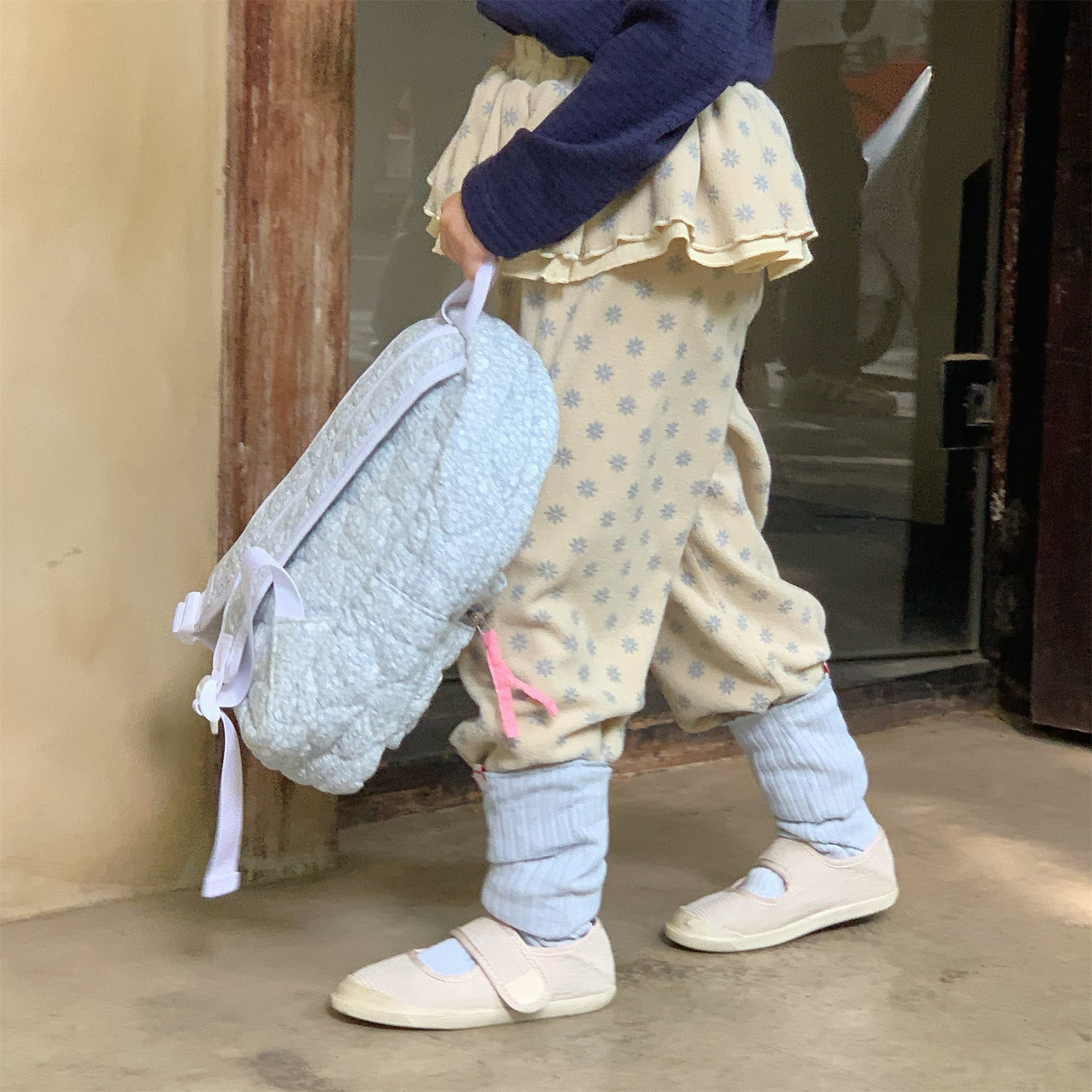 -ビッグフリルスカート付きボアパンツ フリースパンツ【mh0010817】 - mamahalo shop - ロングパンツ・スウェットパンツ -  べビー服 - 子供服 - 男の子 - 女の子