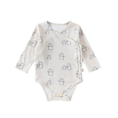 長袖肌着ロンパース/パンツ アニマル/星月プリント ボディスーツ【mh0011724】