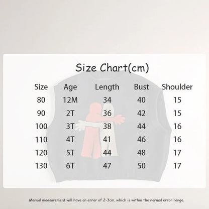 -キッズベスト ニットアニメーションベストトップス 2カラー【mh0006946】 - mamahalo shop - ベスト -  べビー服 - 子供服 - 男の子 - 女の子