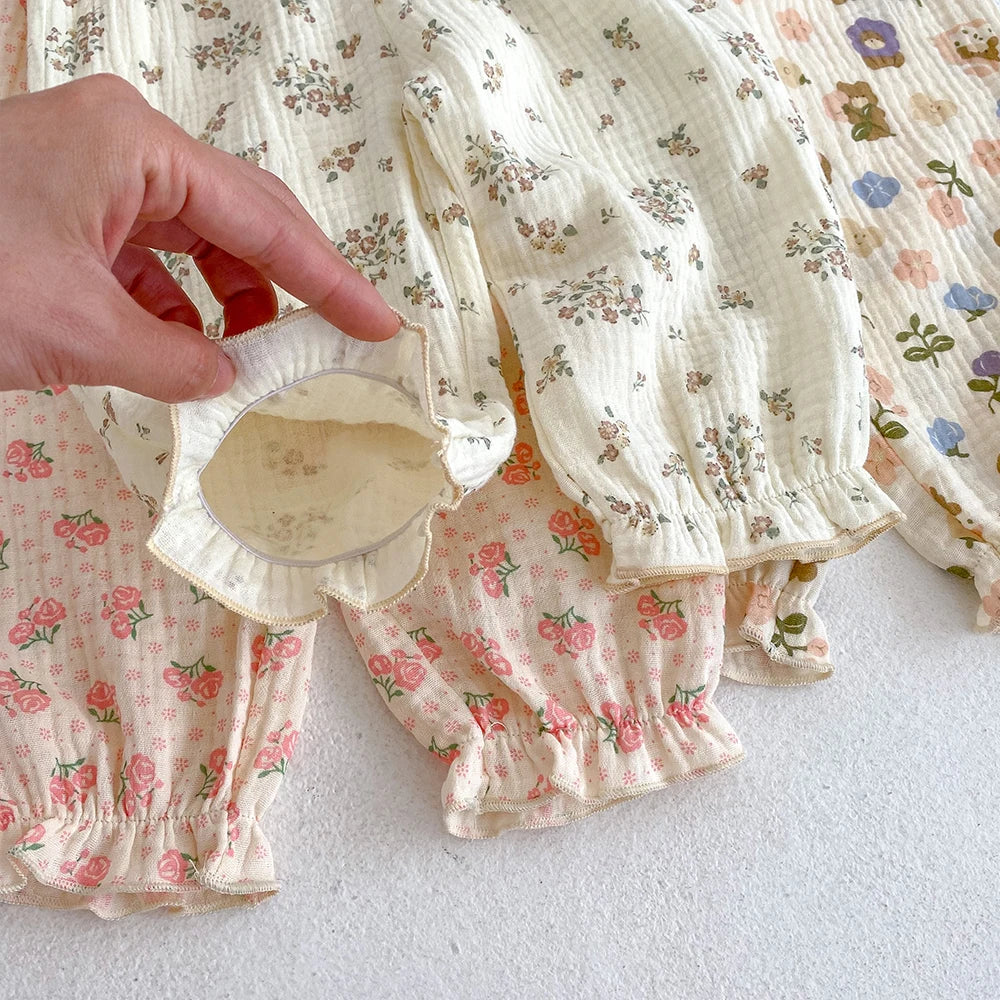 -ベビーパンツ サマールーズロングパンツ フラワー花柄プリント 3カラー【mh0006093】 - mamahalo shop - ロングパンツ・スウェットパンツ -  べビー服 - 子供服 - 男の子 - 女の子