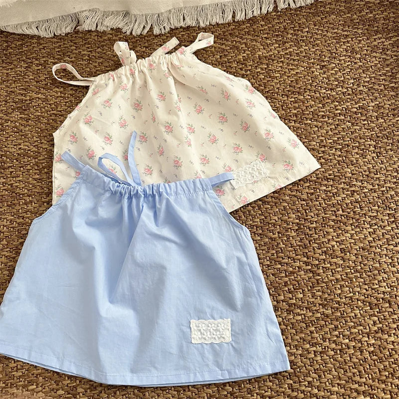 -キッズトップス キャミソールブラウス フラワー花柄プリント/無地【mh0005308】 - mamahalo shop - タンクトップ・キャミソール・ノースリーブトップス -  べビー服 - 子供服 - 男の子 - 女の子