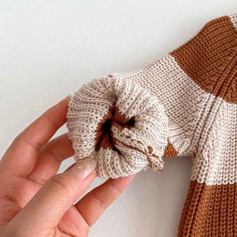 -キッズトップス ニットセーター ボーダー 2カラー【mh0006140】 - mamahalo shop - ニット・セーター -  べビー服 - 子供服 - 男の子 - 女の子