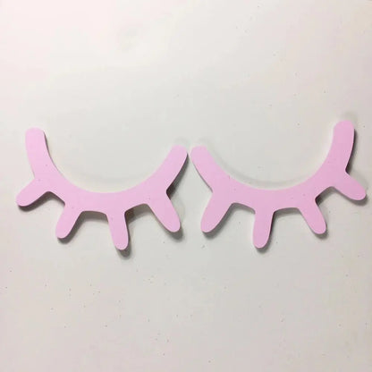 -1ペア北欧風 木製3Dまつげウォールステッカー スリーピーアイズ 木工クラフト 子供部屋 ウォールアートデカール【mh0000002】 - mamahalo shop - モビール・ウォールデコレーション -  べビー服 - 子供服 - 男の子 - 女の子