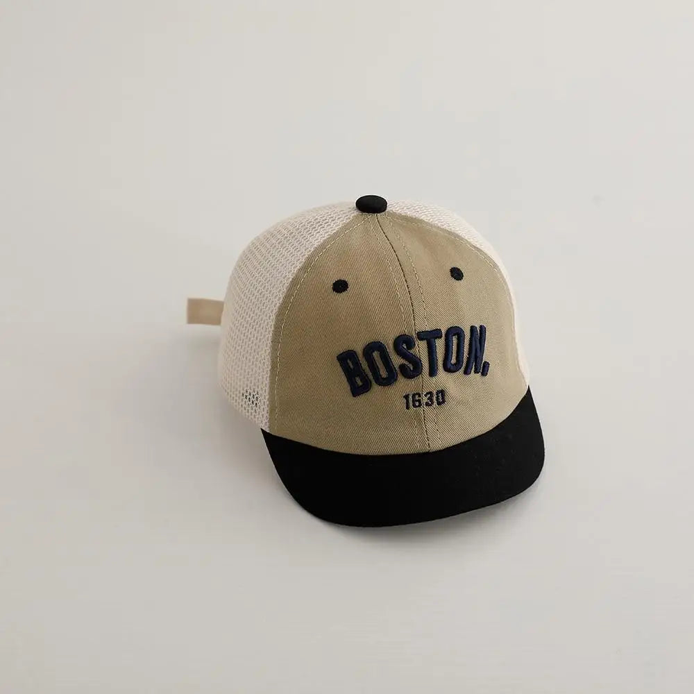 -ベビー帽子 メッシュキャップ 野球帽 レターロゴ刺繍 サマーハット【mh0005591】 - mamahalo shop - ベビー用帽子 -  べビー服 - 子供服 - 男の子 - 女の子