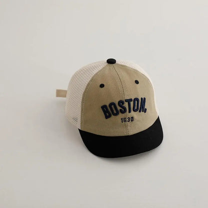 -ベビー帽子 メッシュキャップ 野球帽 レターロゴ刺繍 サマーハット【mh0005591】 - mamahalo shop - ベビー用帽子 -  べビー服 - 子供服 - 男の子 - 女の子