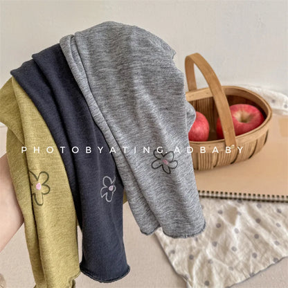 -キッズパンツ フラワーワンポイントプリントレギンスパンツ 3カラー - mamahalo shop - レギンスパンツ -  べビー服 - 子供服 - 男の子 - 女の子