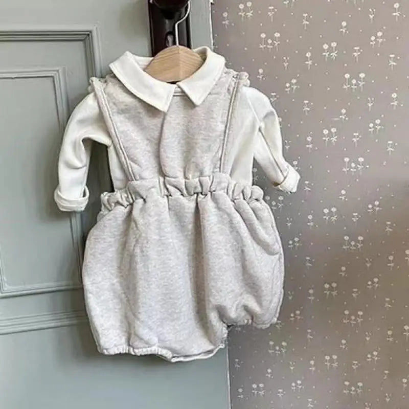 -ベビーロンパース ノースリーブボディスーツ ベアくまワッペン 2カラー【mh0006384】 - mamahalo shop - ノースリーブロンパース -  べビー服 - 子供服 - 男の子 - 女の子