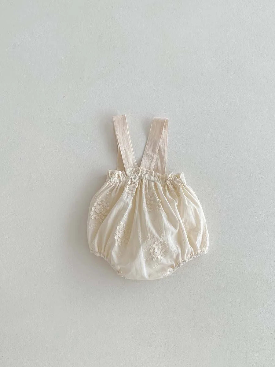 -ベビートップス/パンツ 半袖パフスリーブTシャツ/刺繍サスペンダーブルマパンツ【mh0006190】 - mamahalo shop - サロペットパンツ・サスペンダーパンツ -  べビー服 - 子供服 - 男の子 - 女の子