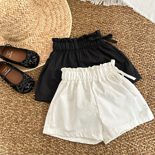 -キッズパンツ ハイウエスト ショートパンツ 2カラー【mh0005304】 - mamahalo shop - ハーフパンツ・ショートパンツ -  べビー服 - 子供服 - 男の子 - 女の子